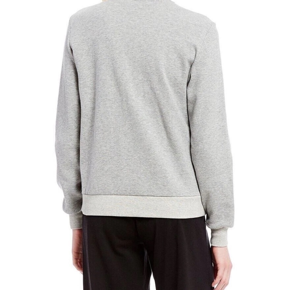 EILEEN FISHER Gray 100% Organic Cotton Knit 2-Way Zip Bomber Jacket size 1X - Picture 4 of 14